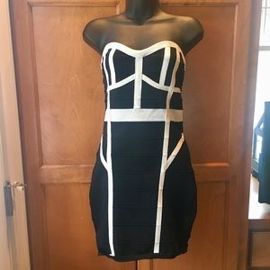 Strapless, little black dress